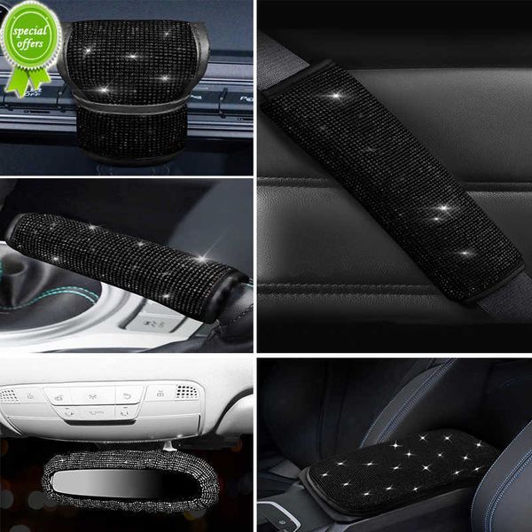 new bling women car accessories car handbrake gear shift rearview mirror armrest cover shoulder pad black rhinestone decoration set
new bling women car accessories car handbrake gear shift rearview mirror armrest cover shoulder pad black rhinestone decoration set