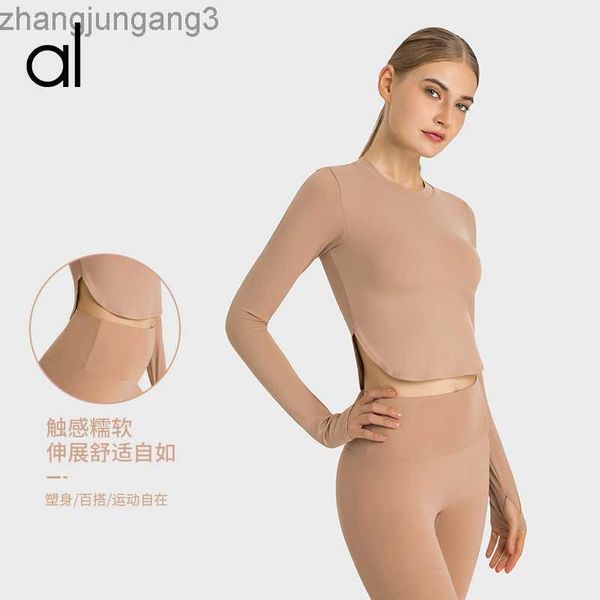 desginer alo yoga t shirt al suit autumn short waistband round neck fitness suit casual tight-fitting sports long-sleeved t-shirt female, White
desginer alo yoga t shirt al suit autumn short waistband round neck fitness suit casual tight-fitting sports long-sleeved t-shirt female, White