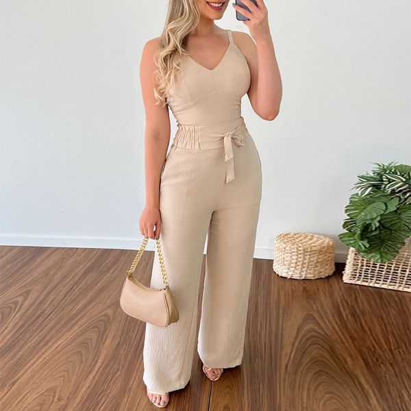womens two piece pants sets outifits summer fashion v neck sleeveless crop casual tether high waist patch pocket long set 230505, White
womens two piece pants sets outifits summer fashion v neck sleeveless crop casual tether high waist patch pocket long set 230505, White