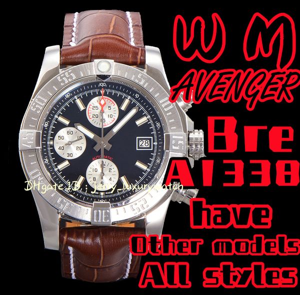 wm a1338 avenger luxury men's watch chronograph with asia 7750 self-winding mechanical movement 43mm diameter 300 meters waterproof.eig, Slivery;brown
wm a1338 avenger luxury men's watch chronograph with asia 7750 self-winding mechanical movement 43mm diameter 300 meters waterproof.eig, Slivery;brown