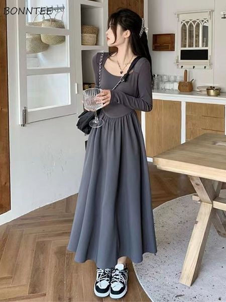 casual dresses korean style dresses women ins temperament fashion simple midi preppy schoolgirls all-match vestidos de mujer autumn 230505, Black;gray
casual dresses korean style dresses women ins temperament fashion simple midi preppy schoolgirls all-match vestidos de mujer autumn 230505, Black;gray