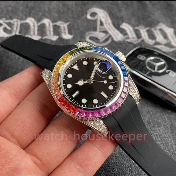 classic fully automatic mechanical men's watch 40mm stainless steel 904l night light waterproof rubber bracelet with diamond inlay mult, Slivery;brown
classic fully automatic mechanical men's watch 40mm stainless steel 904l night light waterproof rubber bracelet with diamond inlay mult, Slivery;brown