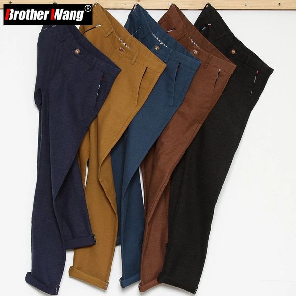 men's pants 5 color casual classic style sanding slim fit solid khaki stretch trousers male brand clothes 230428, Black
men's pants 5 color casual classic style sanding slim fit solid khaki stretch trousers male brand clothes 230428, Black
