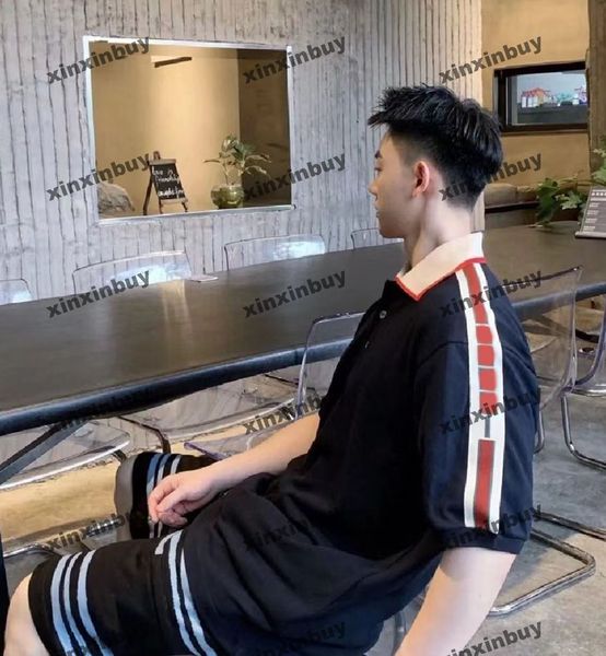 xinxinbuy men designer t shirts polo animal lapel short sleeve man lapel streetwear black white s-2xl, Black;brown 
xinxinbuy men designer t shirts polo animal lapel short sleeve man lapel streetwear black white s-2xl, Black;brown