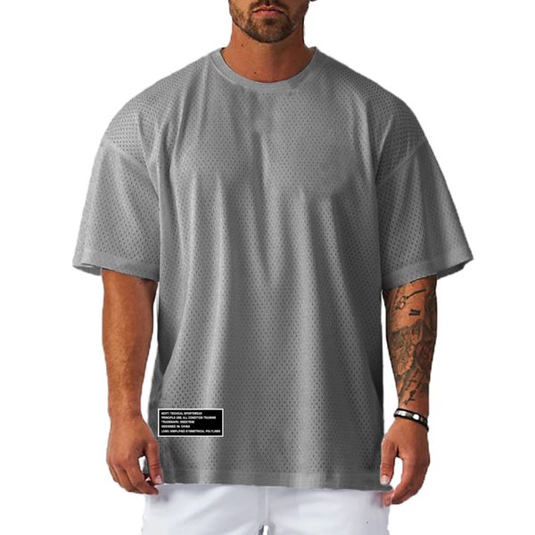 men's t-shirts mesh oversized half sleeve fitness mens t shirt streetwear hip hop loose sportswear gym clothing t-shirt bodybuilding ts, White;black
men's t-shirts mesh oversized half sleeve fitness mens t shirt streetwear hip hop loose sportswear gym clothing t-shirt bodybuilding ts, White;black