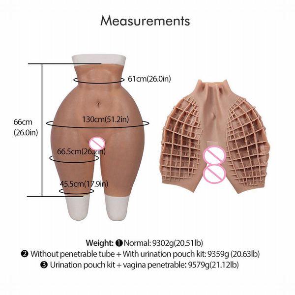 costume accessories silicone realistic vaginal pants with thin waist raised hips and abundant crotch suitable for transgender, Silver
costume accessories silicone realistic vaginal pants with thin waist raised hips and abundant crotch suitable for transgender, Silver