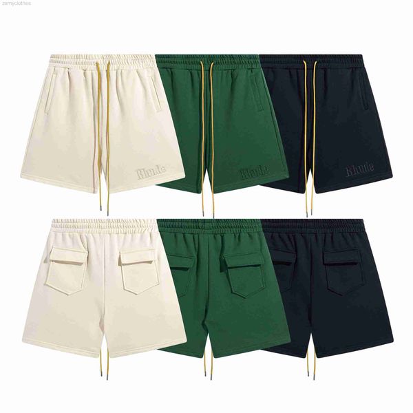 men's shorts rhude embroidered letter pocket shorts men women yellow drawstring oversize shorts cotton casual shorts, White;black
men's shorts rhude embroidered letter pocket shorts men women yellow drawstring oversize shorts cotton casual shorts, White;black