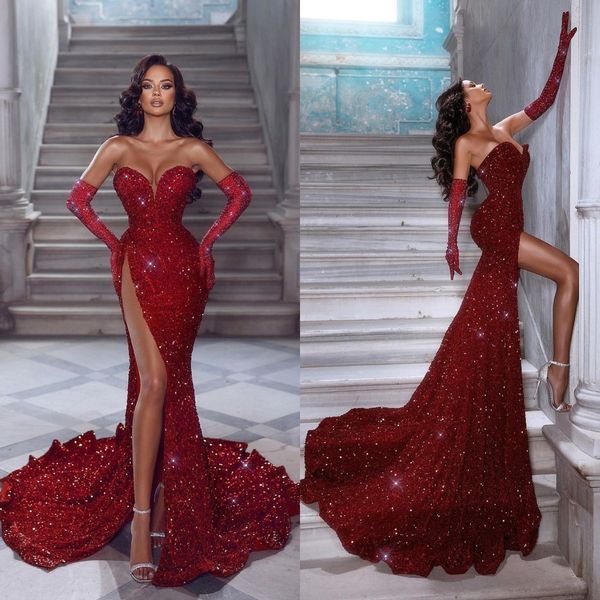 red evening dresses sweetheart sequins mermaid formal prom party gowns dresses for special occasions pleats thigh slit half sleeves evening, Black;red
red evening dresses sweetheart sequins mermaid formal prom party gowns dresses for special occasions pleats thigh slit half sleeves evening, Black;red