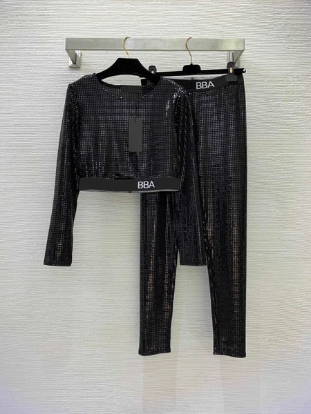 sets for women outfits womens two piece pants yoga sportwear fashion logo webbing stitching shiny sequins stretch slim two-piece suits desig, White
sets for women outfits womens two piece pants yoga sportwear fashion logo webbing stitching shiny sequins stretch slim two-piece suits desig, White