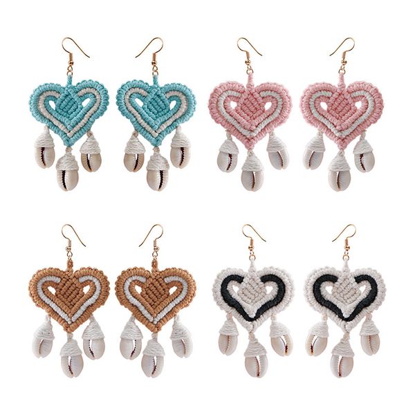 hand woven knot love tassel shell earrings for women hoop earrings bohemian fringe handmade mother's day conch earrings, Silver
hand woven knot love tassel shell earrings for women hoop earrings bohemian fringe handmade mother's day conch earrings, Silver
