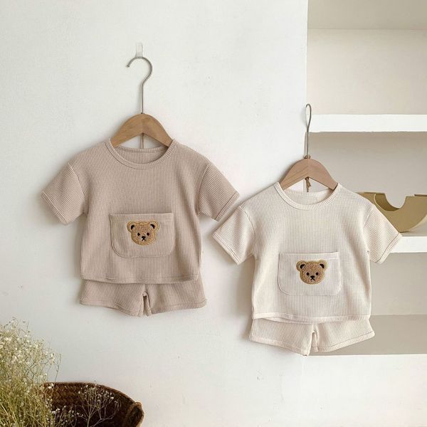 clothing sets summer baby clothes set boys girls outfit cotton waffle newborn kids clothing cute bear short sleeves t-shirt and pant 2pc 230, White
clothing sets summer baby clothes set boys girls outfit cotton waffle newborn kids clothing cute bear short sleeves t-shirt and pant 2pc 230, White
