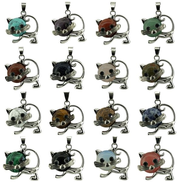 2023 new selling gemstone sliver cat pendant with stainless steel cat pendant for jewelry making necklace, Silver
2023 new selling gemstone sliver cat pendant with stainless steel cat pendant for jewelry making necklace, Silver