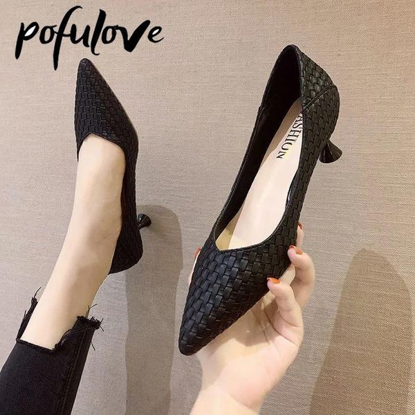 dress shoes women pumps fashion office lady mid heels shoes woman thin heel female autumn spring work shoes pointed single shoes 230505, Black
dress shoes women pumps fashion office lady mid heels shoes woman thin heel female autumn spring work shoes pointed single shoes 230505, Black
