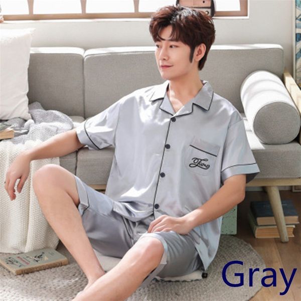 men's sleepwear men's stain silk pajama set summer homewear pijama hombre verano short sleeve shorts man nightwear men pajama set, Black;brown
men's sleepwear men's stain silk pajama set summer homewear pijama hombre verano short sleeve shorts man nightwear men pajama set, Black;brown