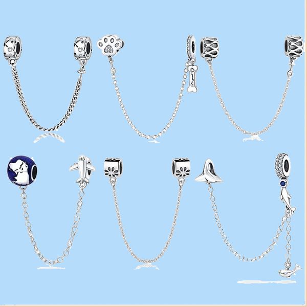 925 sterling silver charms for jewelry making for pandora beads dangle charm women beads jewelry gift wholesale cat paw bone safety chain, Black
925 sterling silver charms for jewelry making for pandora beads dangle charm women beads jewelry gift wholesale cat paw bone safety chain, Black