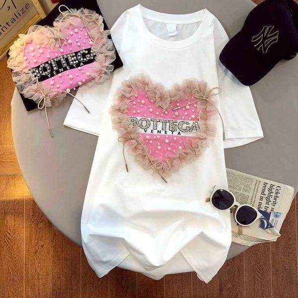 women's t-shirt tshirt summer clothes for women korean fashion 3d lace heart graphic tees women luxury oversized cotton short sleeved, White
women's t-shirt tshirt summer clothes for women korean fashion 3d lace heart graphic tees women luxury oversized cotton short sleeved, White