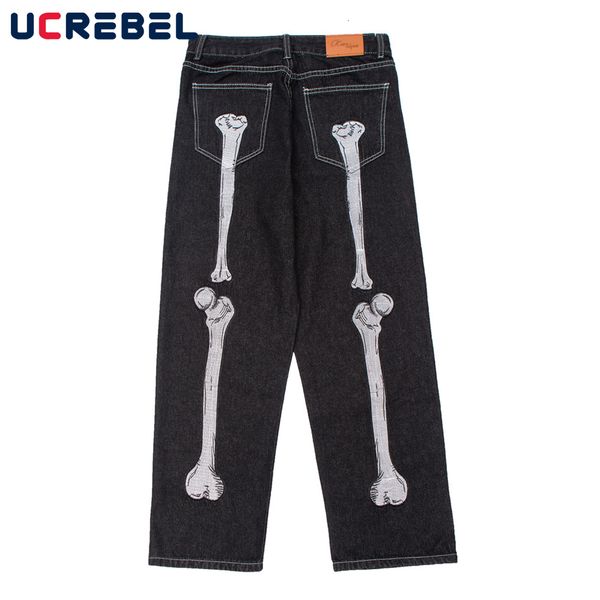 men's jeans skeleton hand embroidery denim pants mens high street wide leg pants streetwear loose casual trousers jeans men 230503, Blue
men's jeans skeleton hand embroidery denim pants mens high street wide leg pants streetwear loose casual trousers jeans men 230503, Blue