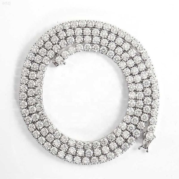 luxury hiphop 14k white gold 4mm 5mm round cut moissanite diamond tennis necklace, Silver
luxury hiphop 14k white gold 4mm 5mm round cut moissanite diamond tennis necklace, Silver