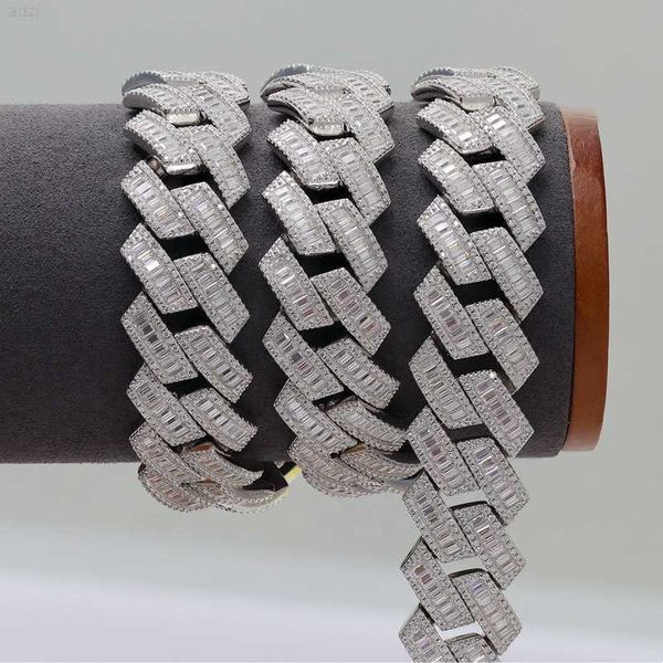 18mm sterling silver baguette moissanite diamond men cuban necklace pass diamond test vvs moissanite iced out miami cuban chain
18mm sterling silver baguette moissanite diamond men cuban necklace pass diamond test vvs moissanite iced out miami cuban chain