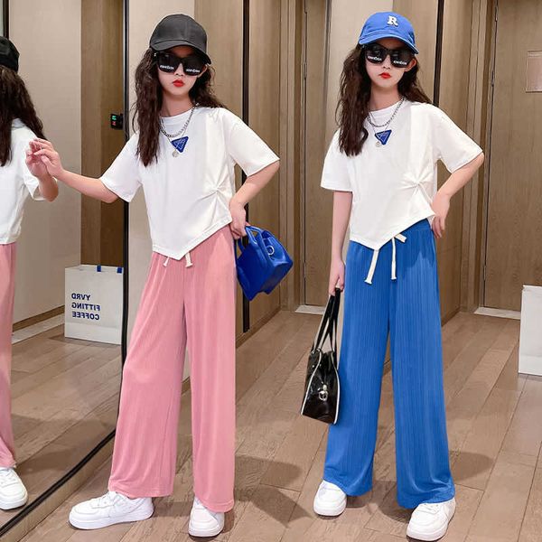 clothing sets fashion teenage 2023 girls clothes sets summer kids short sleeve shirts + wide leg long pants children clothing 8 10 12 14 yea, White
clothing sets fashion teenage 2023 girls clothes sets summer kids short sleeve shirts + wide leg long pants children clothing 8 10 12 14 yea, White