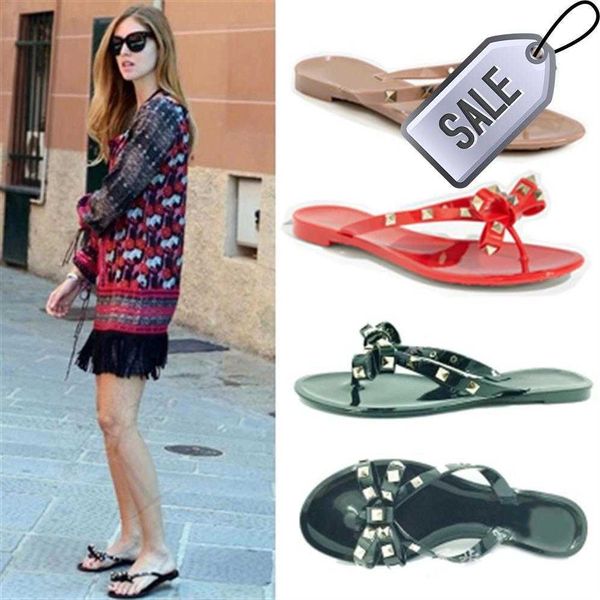 women flip flops jelly sandals with rivet summer beach shoes woman slippers228b, Black
women flip flops jelly sandals with rivet summer beach shoes woman slippers228b, Black