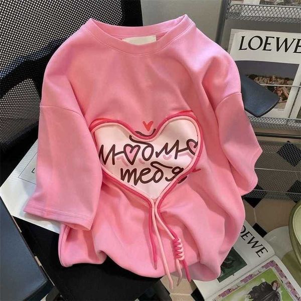 women's t-shirt pink t shirt for women summer korean fashion luxury designer short sleeved loose oversized women clothes embroidered te, White
women's t-shirt pink t shirt for women summer korean fashion luxury designer short sleeved loose oversized women clothes embroidered te, White