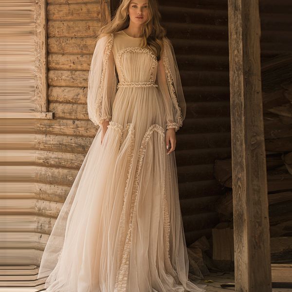 party dresses o neck aline 2023 prom elegant tulle evening dress illusion for puffy long sleeve formal occasion 230505, White;black
party dresses o neck aline 2023 prom elegant tulle evening dress illusion for puffy long sleeve formal occasion 230505, White;black