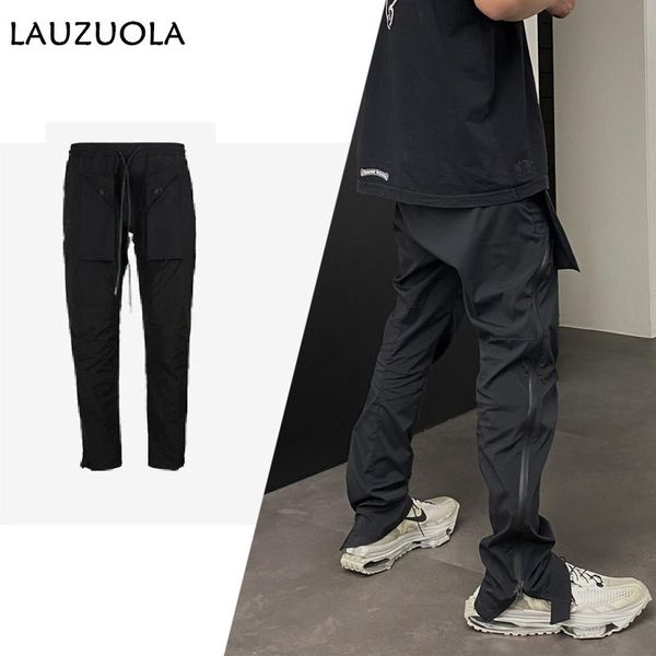 men's pants luxury side zipper split men 2023 fashion korean style casual elastic drawstring waist cargo pant for man 230428, Black
men's pants luxury side zipper split men 2023 fashion korean style casual elastic drawstring waist cargo pant for man 230428, Black