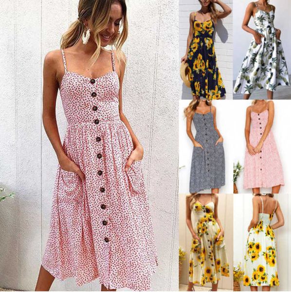 2023 spring/summer new printed strap women's open back dress single breasted sleeveless knee-length, White
2023 spring/summer new printed strap women's open back dress single breasted sleeveless knee-length, White