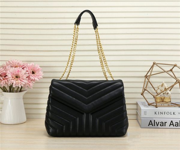 woman shoulder bag designer purse gold chain crossbody bags soft leather letter messenger women gm size fashion y bag, Red;black
woman shoulder bag designer purse gold chain crossbody bags soft leather letter messenger women gm size fashion y bag, Red;black