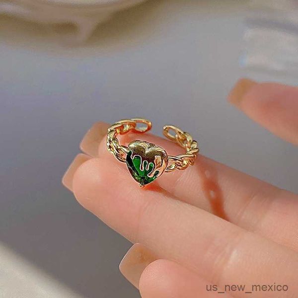 band rings emerald green liquid heart zircon ring cool style simple personality opening ring anniversary gifts for girls, Silver
band rings emerald green liquid heart zircon ring cool style simple personality opening ring anniversary gifts for girls, Silver
