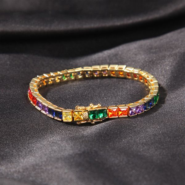 5mm colorful cubic zircon diamonds tennis bracelets bangle women girl lover jewelry gift, Golden;silver
5mm colorful cubic zircon diamonds tennis bracelets bangle women girl lover jewelry gift, Golden;silver