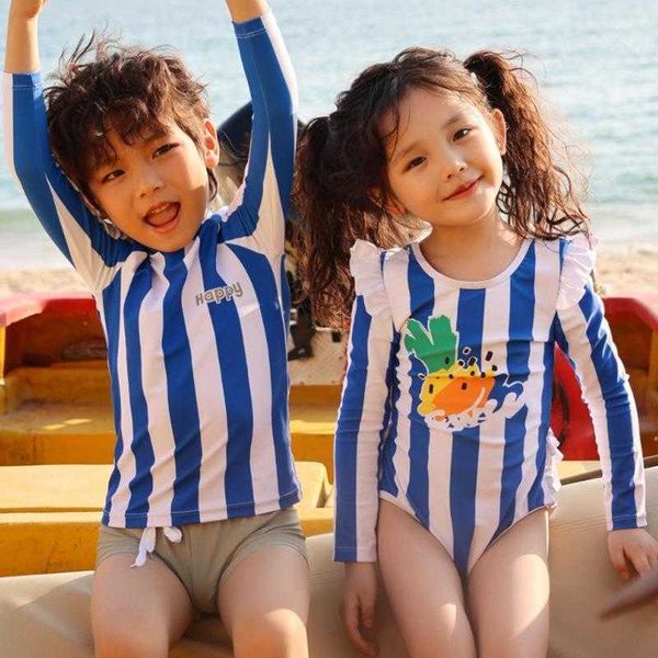 childrens swimsuit boys and one piece girls cute stripes sun protection long sleeve one piece swimming suit split two, Black
childrens swimsuit boys and one piece girls cute stripes sun protection long sleeve one piece swimming suit split two, Black