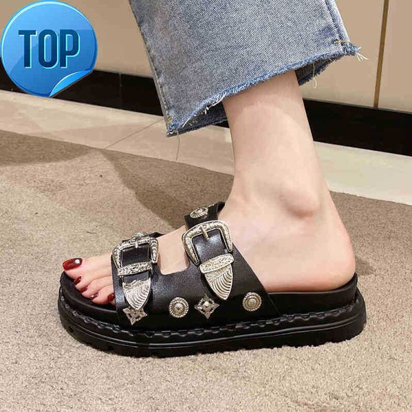 sandals summer women slippers rivets punk rock leather platform mules creative metal fittings casual party shoes female outdoor ess, Black
sandals summer women slippers rivets punk rock leather platform mules creative metal fittings casual party shoes female outdoor ess, Black