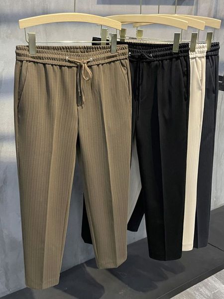 men's pants mafokuwz ice silk trousers summer quick drying sweatpants 2023 relaxed casual trend versatile straight cropped 230428, Black
men's pants mafokuwz ice silk trousers summer quick drying sweatpants 2023 relaxed casual trend versatile straight cropped 230428, Black