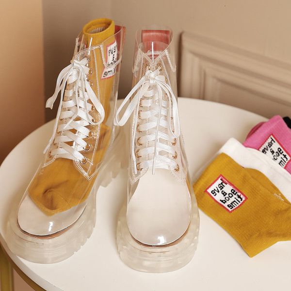 rain boots transparent platform fashion women waterproof ankle feminine clear heel short female shoes 230504, Black;red
rain boots transparent platform fashion women waterproof ankle feminine clear heel short female shoes 230504, Black;red