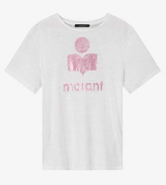 isabel marant women designer t shirt summer fashion letter sequin printing casual versatile cotton short sleeve tees, White
isabel marant women designer t shirt summer fashion letter sequin printing casual versatile cotton short sleeve tees, White