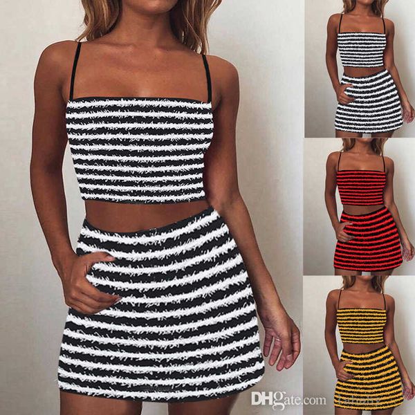 2023 summer womens 2 piece dress fashion clothing texture stripe strap vest crop a-line skirt set casual suit, White
2023 summer womens 2 piece dress fashion clothing texture stripe strap vest crop a-line skirt set casual suit, White