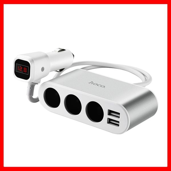 car charger 3 sockets cigarette lighter adapter splitter 2 usb car-charger with digital display voltage meter mobile phones car-charge car-c
car charger 3 sockets cigarette lighter adapter splitter 2 usb car-charger with digital display voltage meter mobile phones car-charge car-c