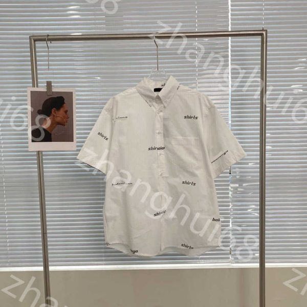 23ss women shirt womens designer clothing high neck blouse lapel monogram print loose short-sleeved shirt women clothes a1, White
23ss women shirt womens designer clothing high neck blouse lapel monogram print loose short-sleeved shirt women clothes a1, White