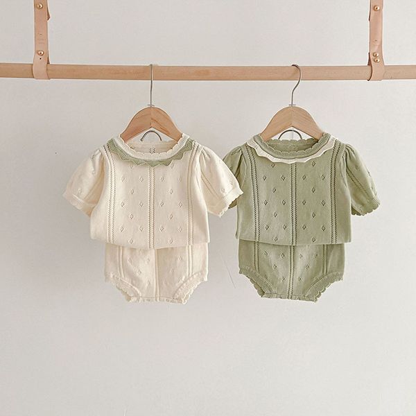 clothing sets liligirl summer baby clothing set hollow out knit tee and shorts 2 pcs girls suit 230505, White
clothing sets liligirl summer baby clothing set hollow out knit tee and shorts 2 pcs girls suit 230505, White
