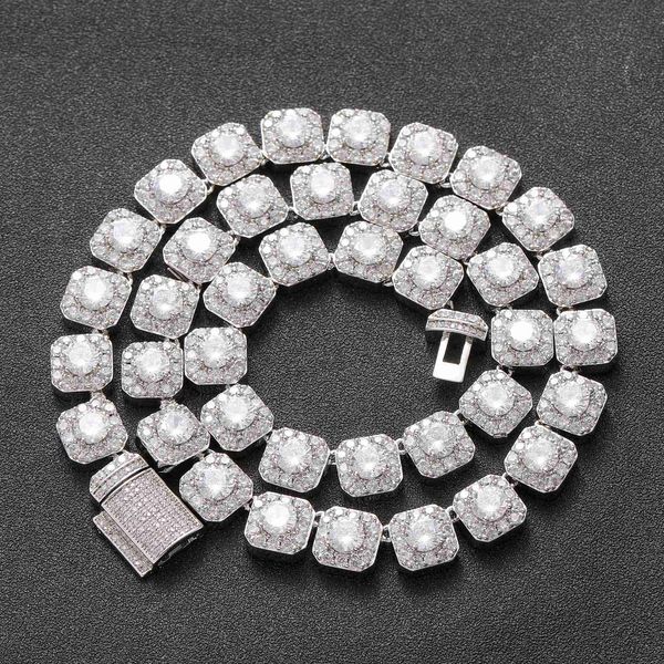 custom 10mm square cluster big moissanite tennis chain and bracelet for women men, Silver
custom 10mm square cluster big moissanite tennis chain and bracelet for women men, Silver