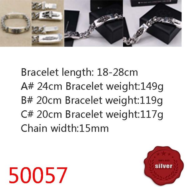 50057 hip hop s925 sterling silver bracelet punk style personalized youth dominant cross flower letter jewelry couple popular accessories, Golden;silver
50057 hip hop s925 sterling silver bracelet punk style personalized youth dominant cross flower letter jewelry couple popular accessories, Golden;silver
