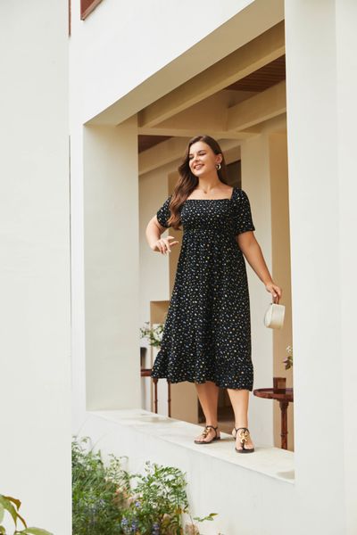 plus size dresses ditsy floral size midi bohemian curvy a line summer shirred split thigh hem milkmaid 230504, Black
plus size dresses ditsy floral size midi bohemian curvy a line summer shirred split thigh hem milkmaid 230504, Black