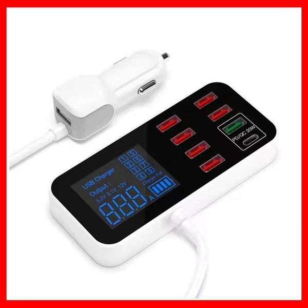8 ports usb car charger qc3.0 pd fast charging phone charger 40w 8a multi usb socket with led display for iphone android samsung car-charge
8 ports usb car charger qc3.0 pd fast charging phone charger 40w 8a multi usb socket with led display for iphone android samsung car-charge
