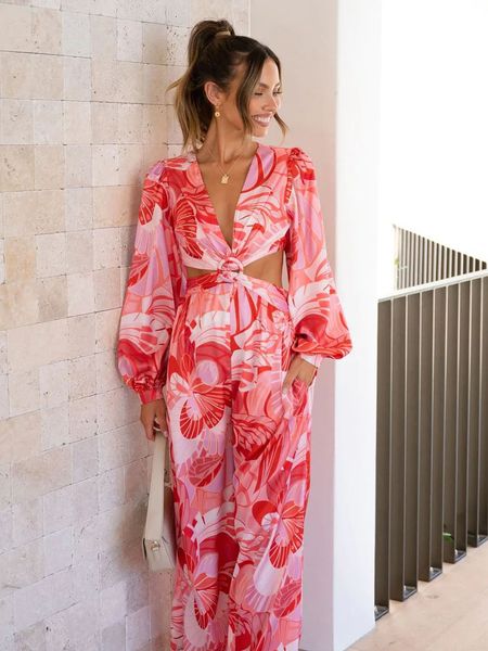 women's two piece pants fashion floral print cut out jumpsuit women casual v-neck hollow one suit elegant puff sleeve waistless fit 230, White
women's two piece pants fashion floral print cut out jumpsuit women casual v-neck hollow one suit elegant puff sleeve waistless fit 230, White