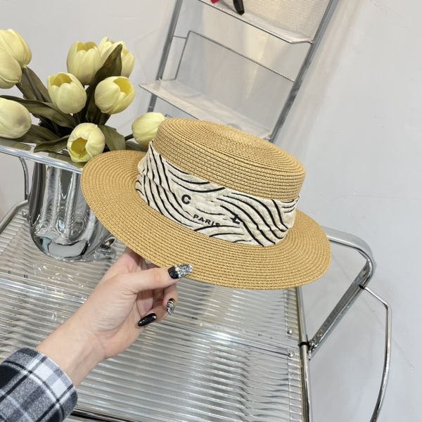 flat hat ch * l2023 spring and summer new sun hat holiday style, zebra pattern seersucker webbing hat beautiful seaside ps woven hat, Blue;gray
flat hat ch * l2023 spring and summer new sun hat holiday style, zebra pattern seersucker webbing hat beautiful seaside ps woven hat, Blue;gray