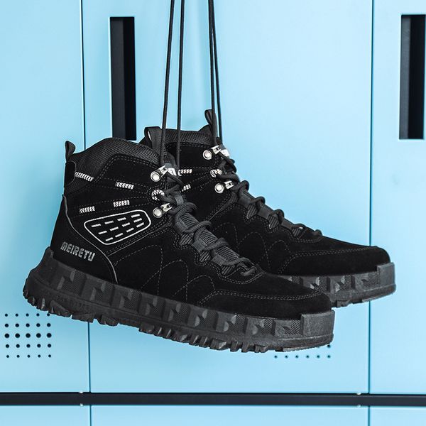 new fashion classic retro thick-soled high-work shoes lightweight hiking shoes non-slip warm motorcycle biker boots, Black
new fashion classic retro thick-soled high-work shoes lightweight hiking shoes non-slip warm motorcycle biker boots, Black