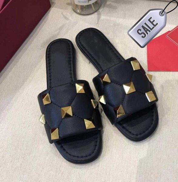 vg gold rivet slipper calfskin sandals italy famous brand scuffs rhombic stitches sliders women red flat heel slippers luxurys des5714358, Black
vg gold rivet slipper calfskin sandals italy famous brand scuffs rhombic stitches sliders women red flat heel slippers luxurys des5714358, Black