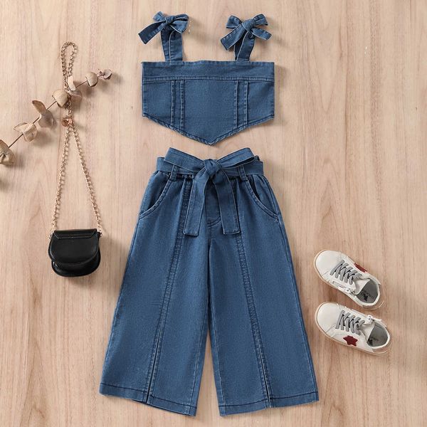 clothing sets focusnorm 1-6y fashion kids girls clothes sets denim blue strap sleeveless vest +high waist wide leg pants aa230504, White
clothing sets focusnorm 1-6y fashion kids girls clothes sets denim blue strap sleeveless vest +high waist wide leg pants aa230504, White
